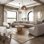 Campbell 40" Round Oak Coffee Table By Diamond Sofa - Image 2