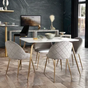 Chance White Rectangular Dining Table By Diamond Sofa