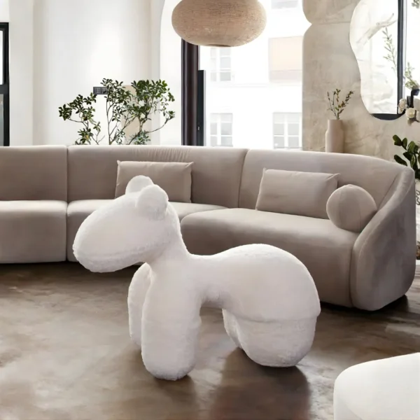 Bailey Animal Cream Sheepskin Bench By Diamond Sofa - Image 2