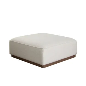 Aspen Polyester Fabric Cream Ottoman By Diamond Sofa