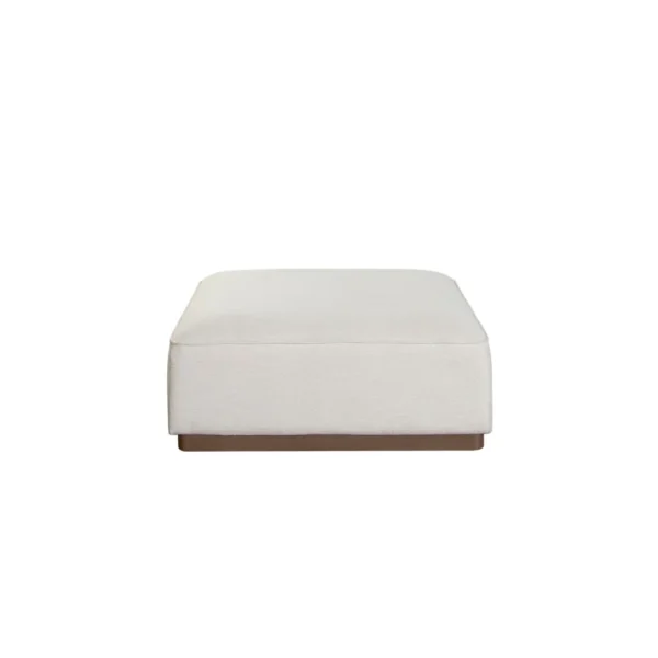 Aspen Polyester Fabric Cream Ottoman By Diamond Sofa - Image 2