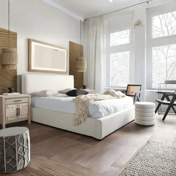 Cloud2 Fabric Low Profile Bed by Diamond Sofa - Image 2