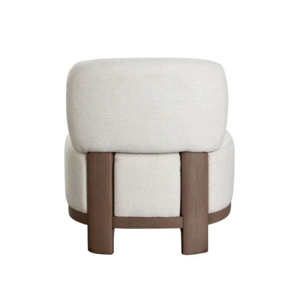 Dove Armless Accent Chair Cream By Diamond Sofa - Image 3