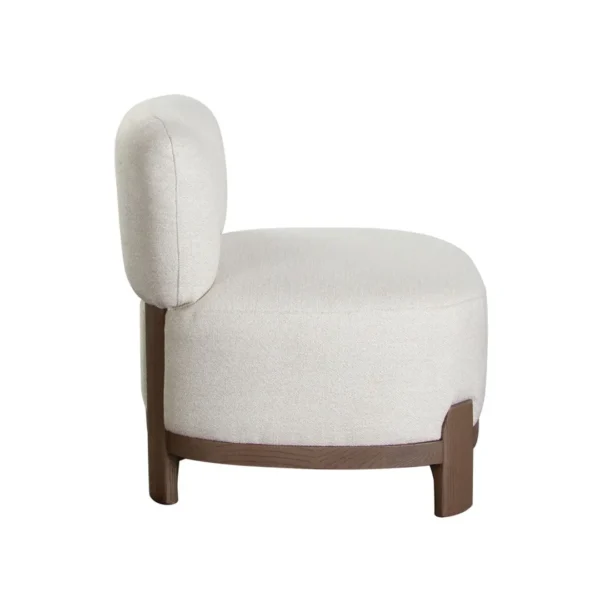Dove Armless Accent Chair Cream By Diamond Sofa - Image 2