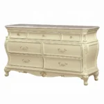 Chantelle Pearl white 7 Drawer Dresser with Granite Top by ACME