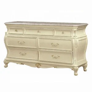 Chantelle Pearl white 7 Drawer Dresser with Granite Top by ACME