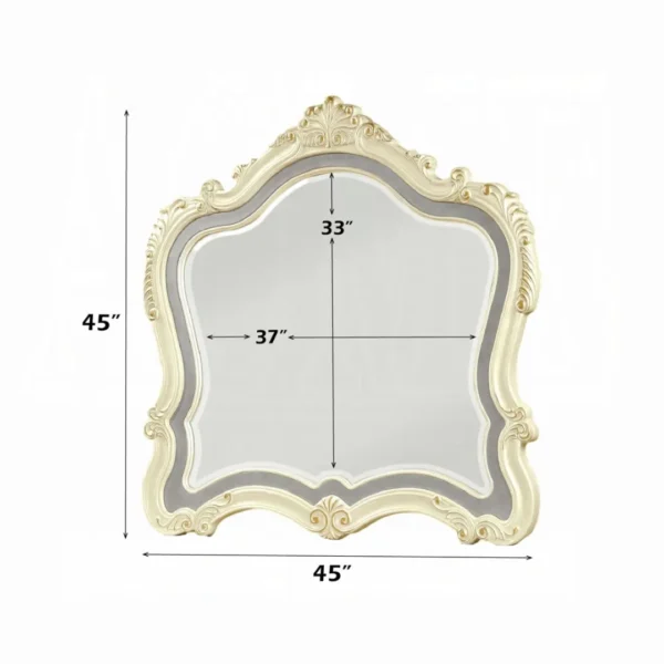 Chantelle Pearl White Mirror for Dresser by ACME - Image 2