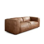 Hyde Saddle Brown Leather Sofa By Diamond Sofa