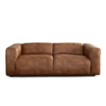 Hyde Saddle Brown Leather Sofa By Diamond Sofa - Image 2