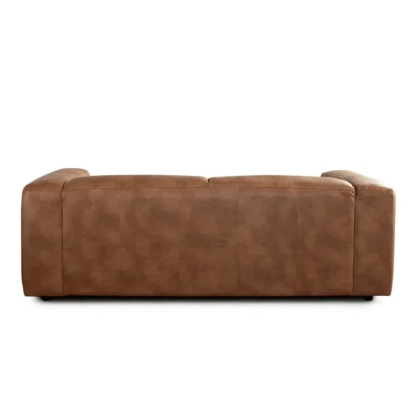Hyde Saddle Brown Leather Sofa By Diamond Sofa - Image 3