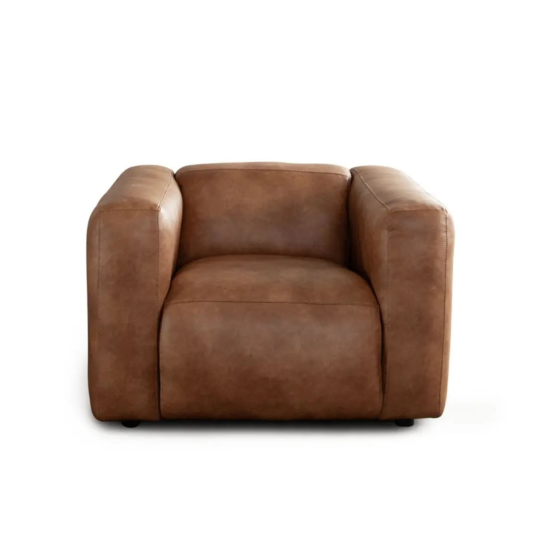 Hyde Saddle Brown Living Room Chair By Diamond Sofa | U-Trade Furniture Hyde Saddle Brown Living Room Chair By Diamond Sofa - Image 1