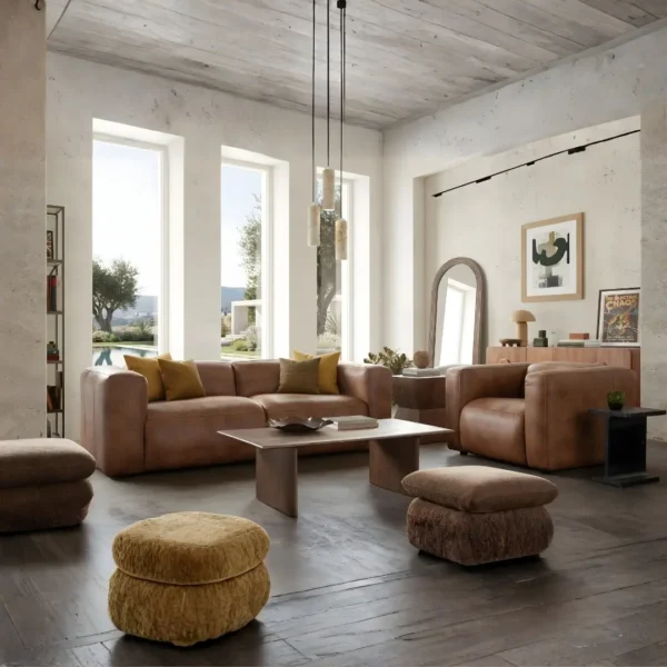 Hyde Saddle Brown Living Room Chair By Diamond Sofa - Image 3