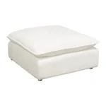 Ivy White Square Ottoman by Diamond Sofa - Image 2