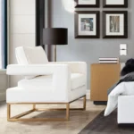 Lake Modern White Accent Chair By Diamond Sofa