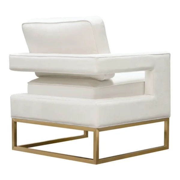 Lake Modern White Accent Chair By Diamond Sofa - Image 3