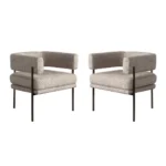 Lark Dining Chair Upholstery Fabric Set of (2) By Diamond Sofa - Image 2