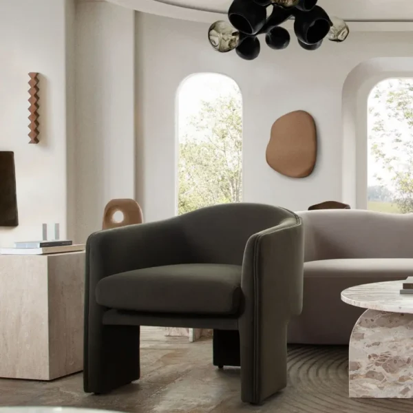 Leyah Velvet Accent Chair By Diamond Sofa - Image 2