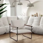 Liam Fabric Cream Accent Chair By Diamond Sofa