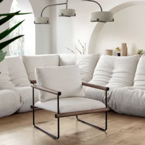 Liam Fabric Cream Accent Chair By Diamond Sofa