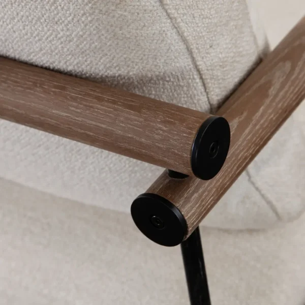 Liam Fabric Cream Accent Chair By Diamond Sofa - Image 4