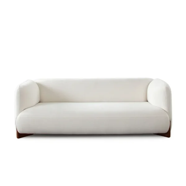 Link Ivory Fabric Curved Sofa By Diamond Sofa - Image 2