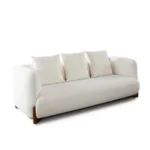 Link Ivory Fabric Curved Sofa By Diamond Sofa - Image 3