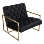 Luxe Velvet Tufted Accent Chair By Diamond Sofa - Image 3