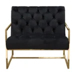 Luxe Velvet Tufted Accent Chair By Diamond Sofa - Image 5