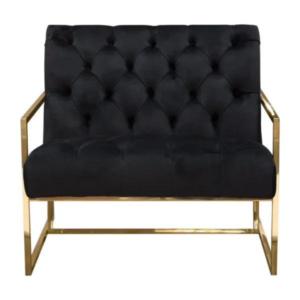 Luxe Velvet Tufted Accent Chair By Diamond Sofa - Image 5