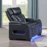 Ephron Black Leather Power Recliner Chair by ACME