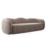 Maya Winter Mink Velvet Sofa By Diamond Sofa - Image 3