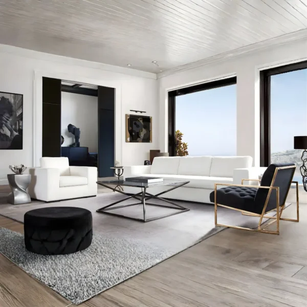 Muse Mist White Sofa With Pillows By Diamond Sofa - Image 2