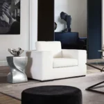 Muse Modern Accent Chair in Mist White By Diamond Sofa