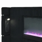 Garner Black Bed with Fireplace Headboard by ACME - Image 3