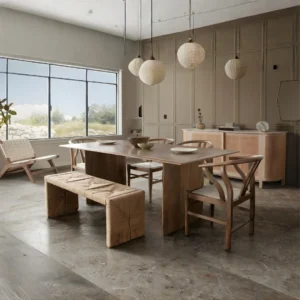 Nara 80″ Caramel/Walnut Dining Table By Diamond Sofa