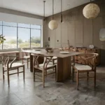 Nara 80" Caramel/Walnut Dining Table By Diamond Sofa - Image 2