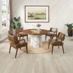 Harvey Marble Round Dining Table by ACME - Image 4