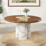 Harvey Marble Round Dining Table by ACME