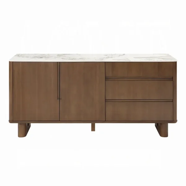 Harvey Walnut Buffet Cabinet with Ceramic Top by ACME - Image 2