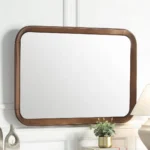 Harvey Modern Walnut Wall Mirror by ACME