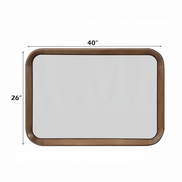 Harvey Modern Walnut Wall Mirror by ACME - Image 2