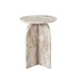 Nebula Round Marble Top End Table By Diamond Sofa