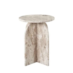 Nebula Round Marble Top End Table By Diamond Sofa