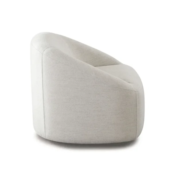 Opal Upholstered Swivel Chair in Light Oat By Diamond Sofa - Image 3