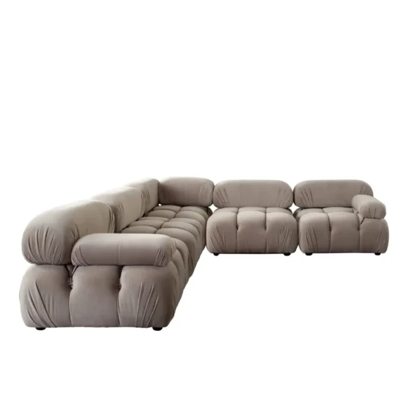 Paloma 5PC Velvet Sectional Sofa By Diamond Sofa - Image 2