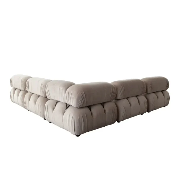 Paloma 5PC Velvet Sectional Sofa By Diamond Sofa - Image 4