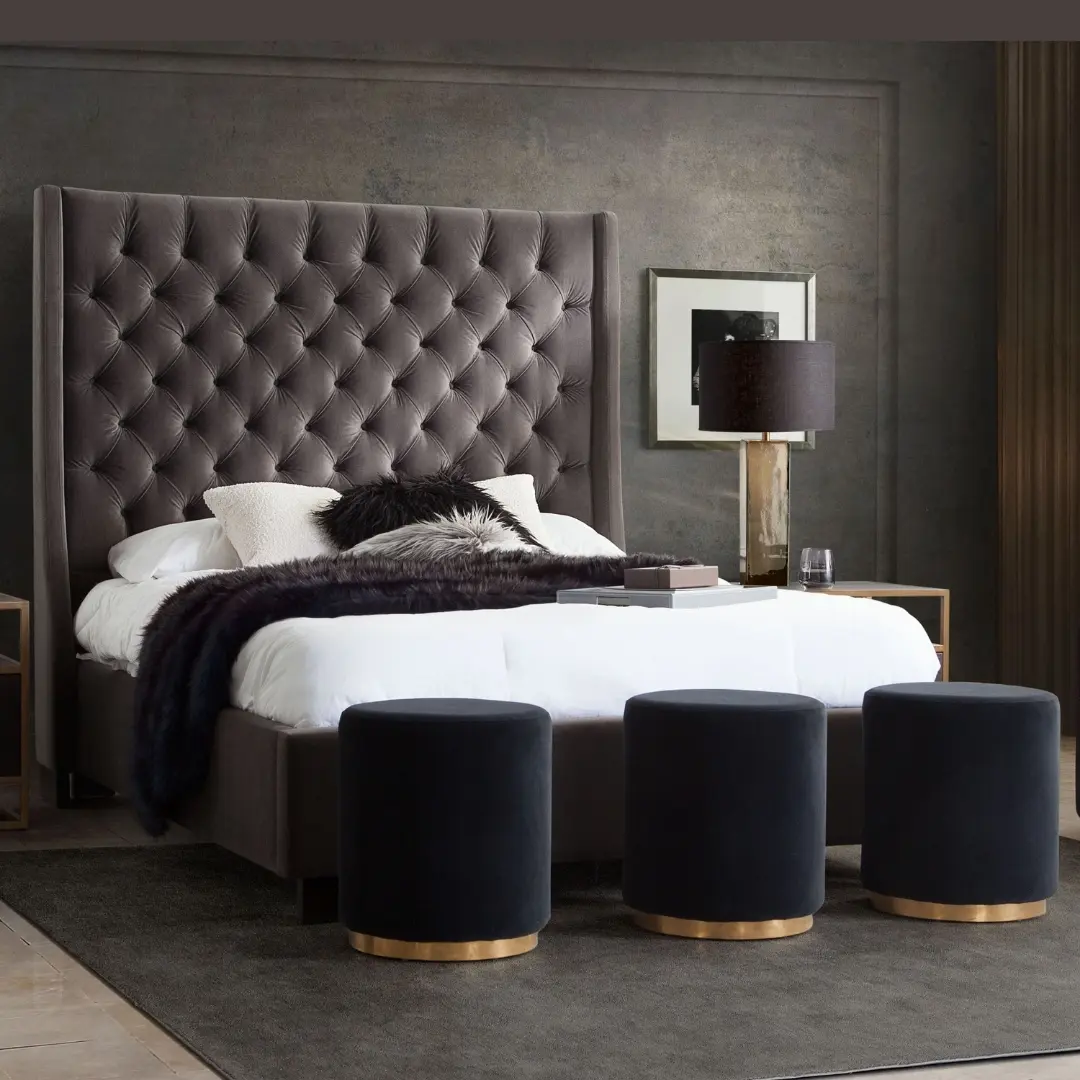 Park Ave Wing Tufted Beds By Diamond Sofa | U-Trade Furniture Park Ave Wing Tufted Beds By Diamond Sofa - Image 1