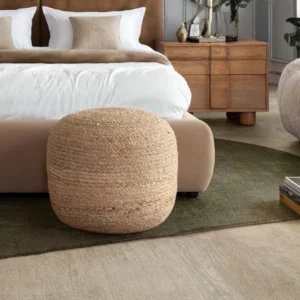 Modern Round Accent Pouf By Diamond Sofa
