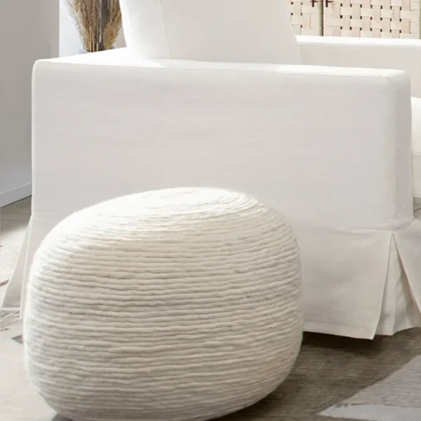 Modern Round Accent Pouf By Diamond Sofa - Image 7