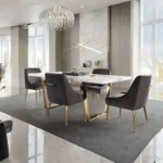 Quinn Grey Upholstered Dining Chair Set of 2 By Diamond Sofa